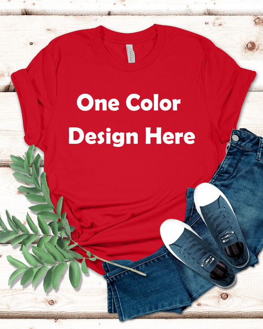 Add Your One Color Design to a Shirt!